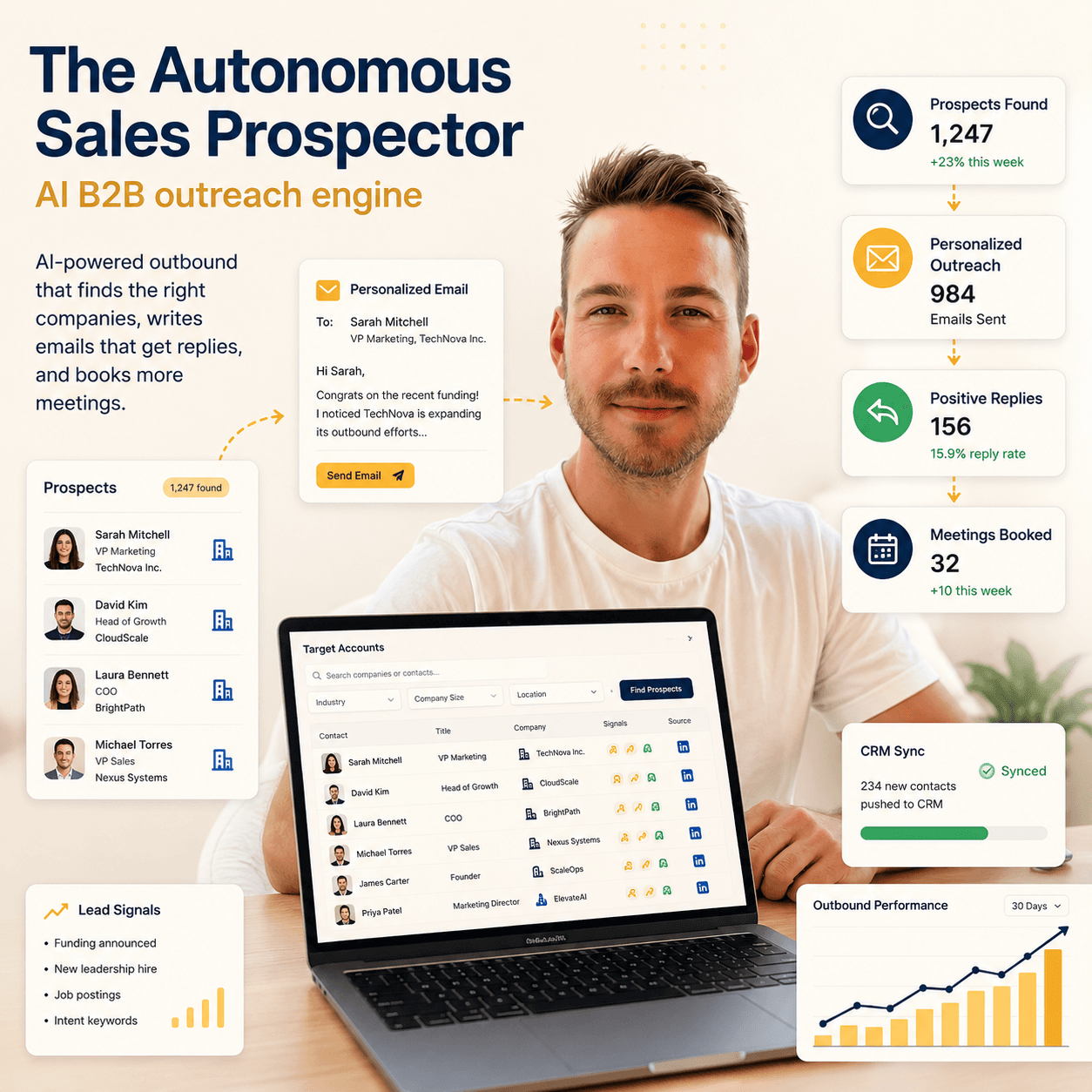 The Autonomous Sales Prospector — AI B2B outreach engine